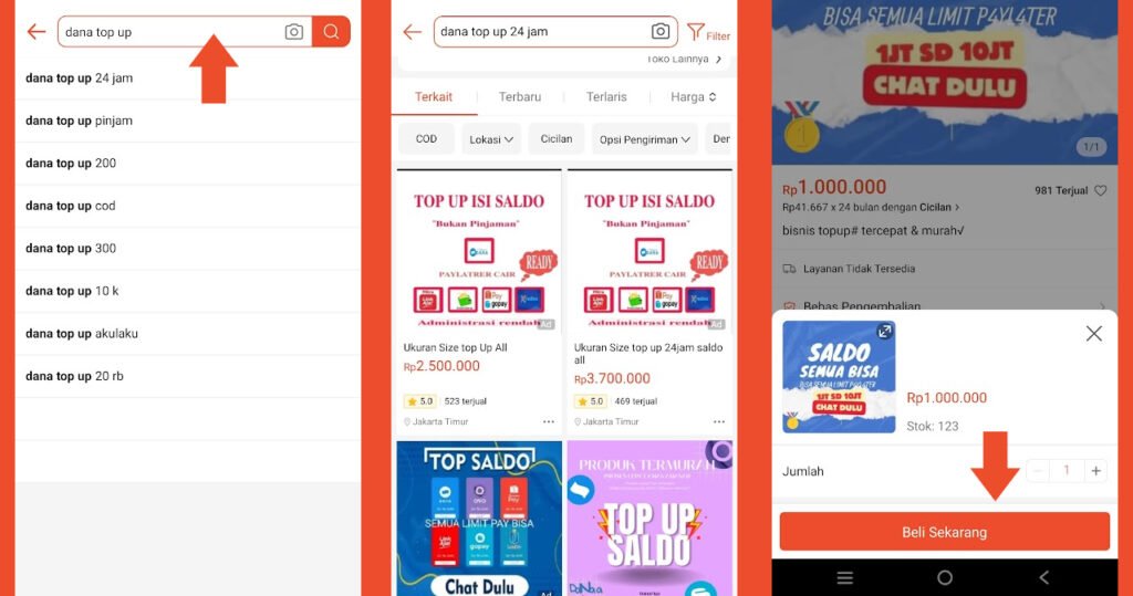 Cara pinjam uang di DANA via Shopee PayLater